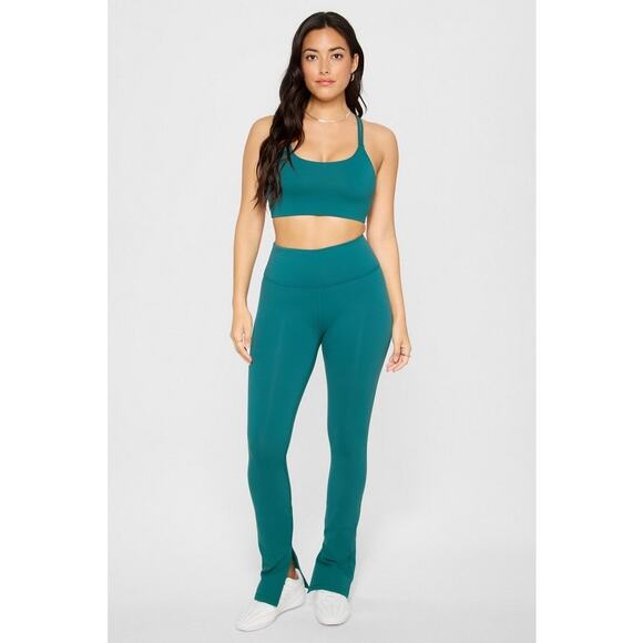 New Define Powerhold Split Hem Legging Green Abyss Women's size M - Picture 1 of 8
